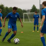 Beeld van de jeugdopleiding van KRC Genk op het trainingscomplex