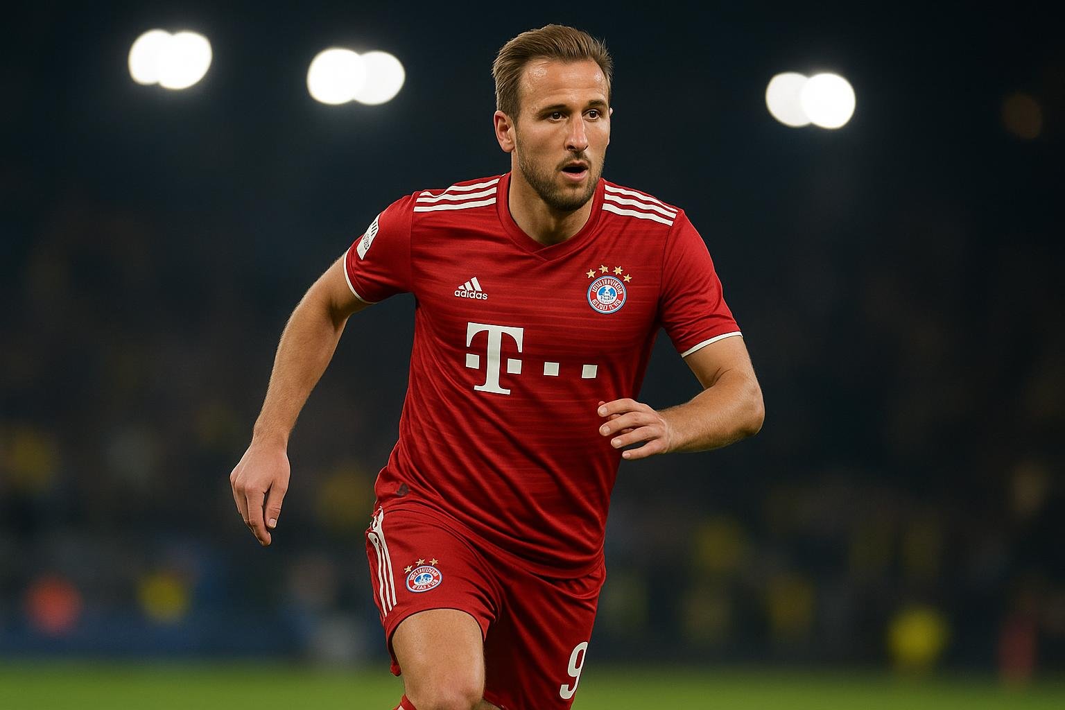 Spelmoment tijdens Bayern München tegen Union SG in de Allianz Arena