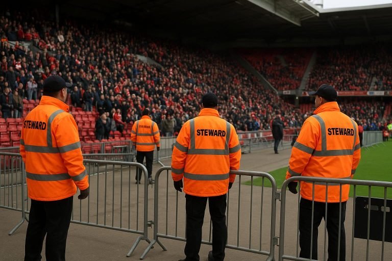 Sfeerbeeld van de tribunes in Sclessin bij Standard Luik