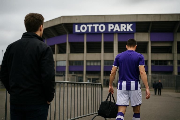 Sfeerbeeld van RSC Anderlecht in het Lotto Park tijdens een drukke wintermercato-avond