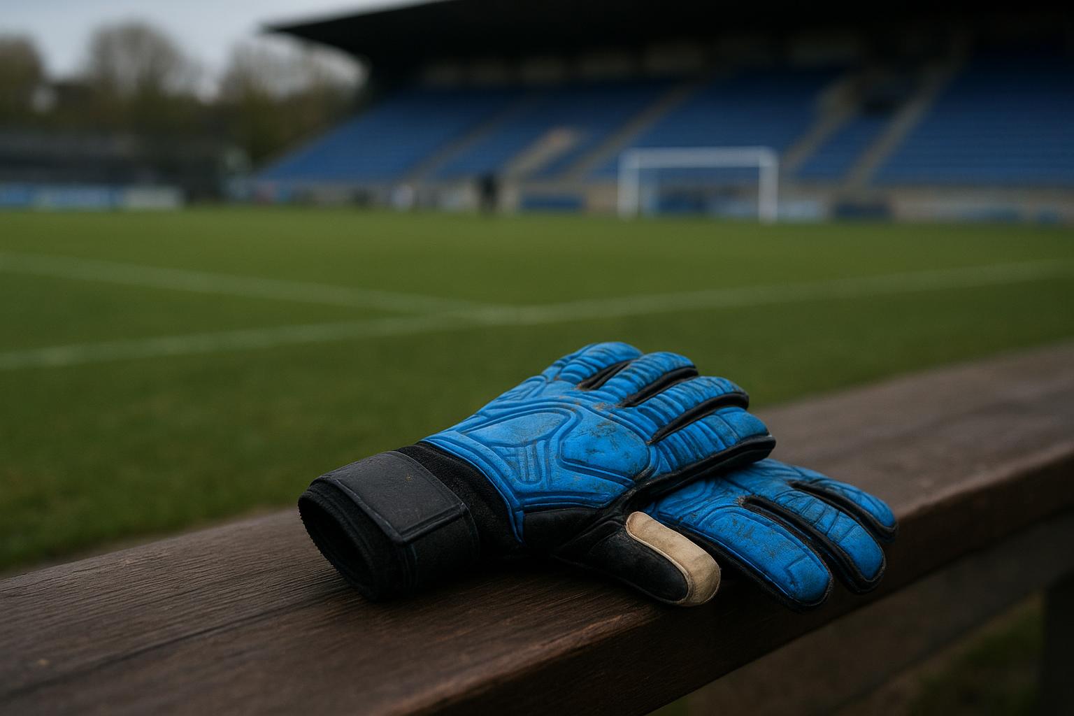 Simon Mignolet, doelman van Club Brugge, in een moment van focus rond het stadion