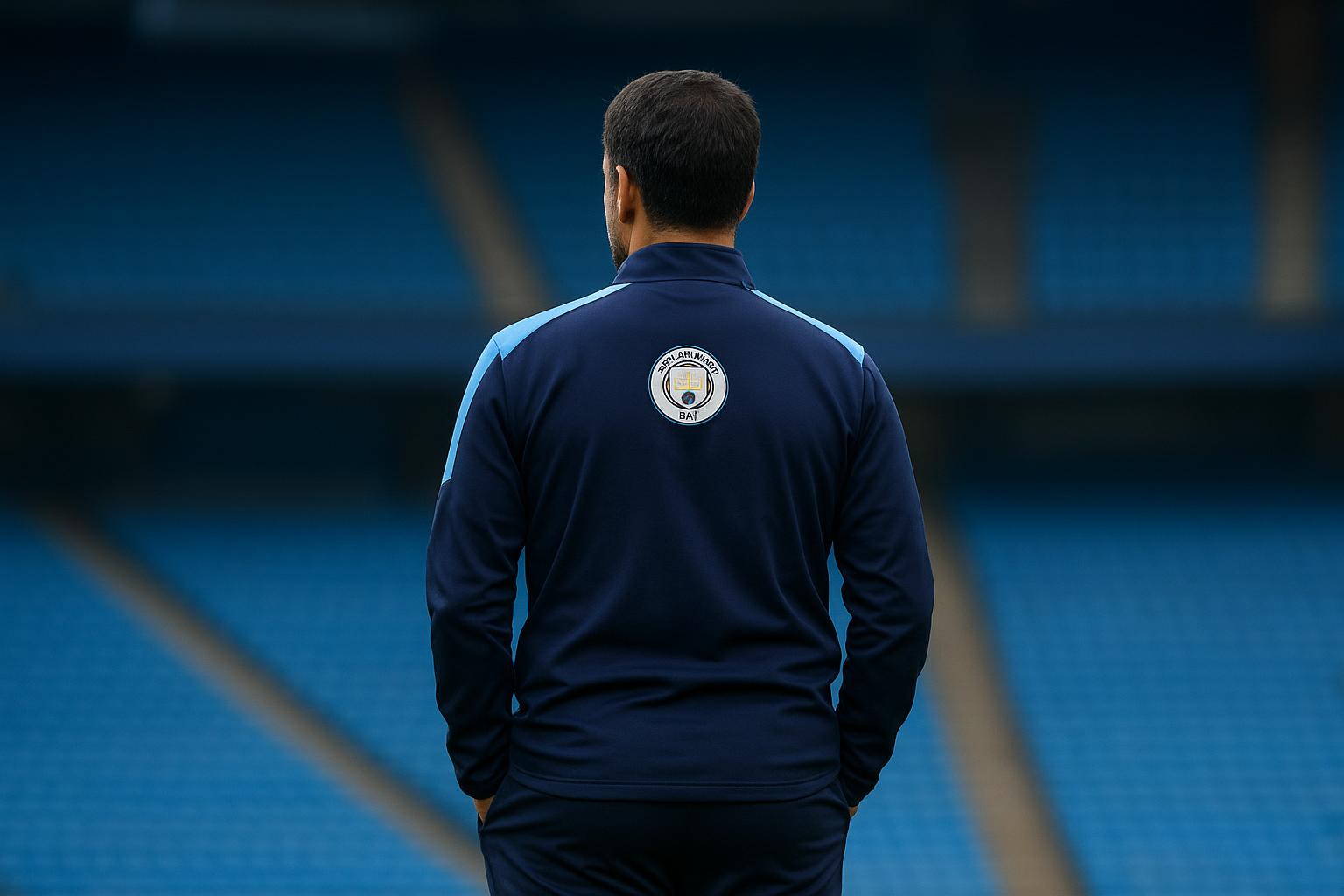 Vincent Kompany in een stadionomgeving, gelinkt aan Manchester City