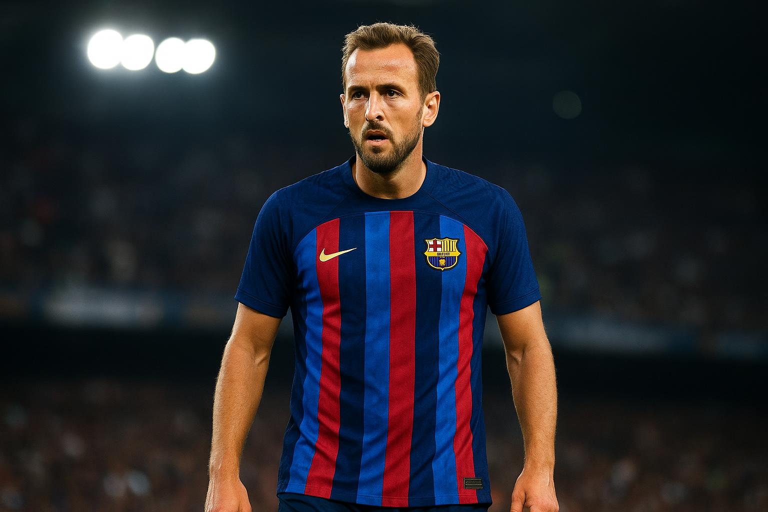 Sfeerbeeld rond FC Barcelona in stadioncontext, als illustratie bij transfergeruchten rond Harry Kane