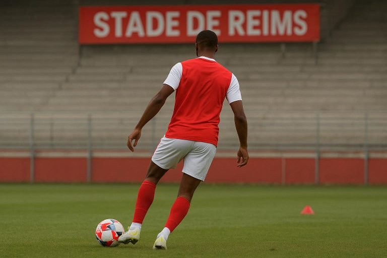 Théo Léoni op training bij Stade de Reims
