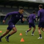 Trainingsmoment bij RSC Anderlecht in aanloop naar de uitmatch tegen Zulte Waregem
