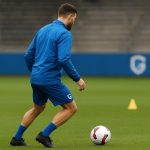 Matte Smets van KRC Genk tijdens een oefensessie