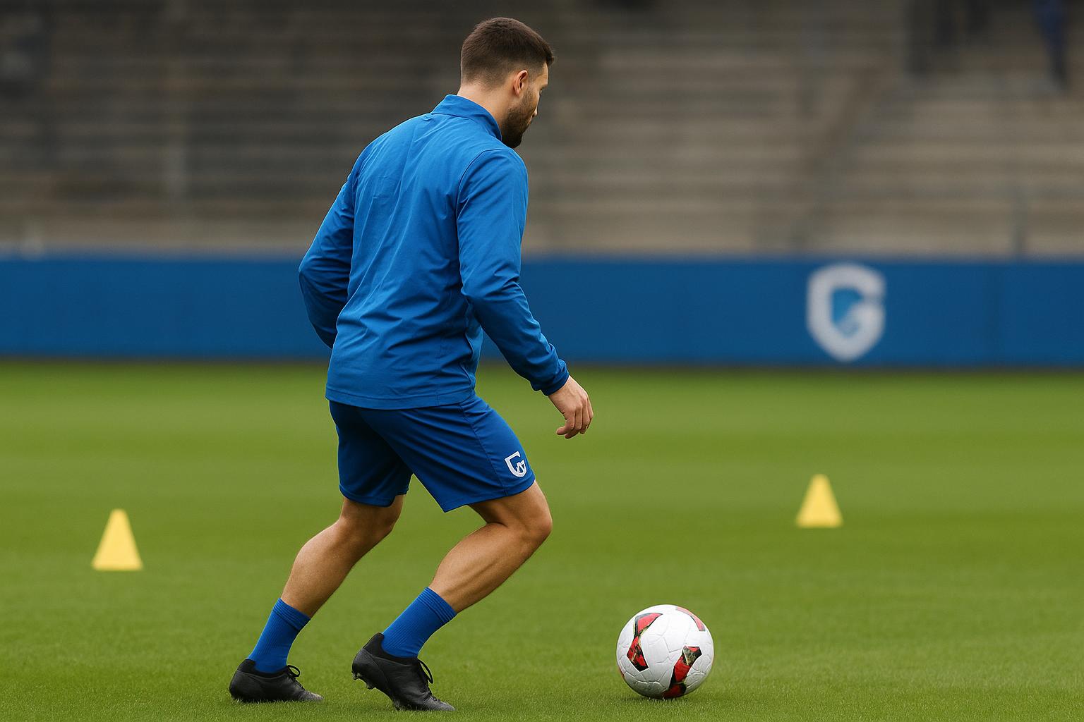 Matte Smets van KRC Genk tijdens een oefensessie