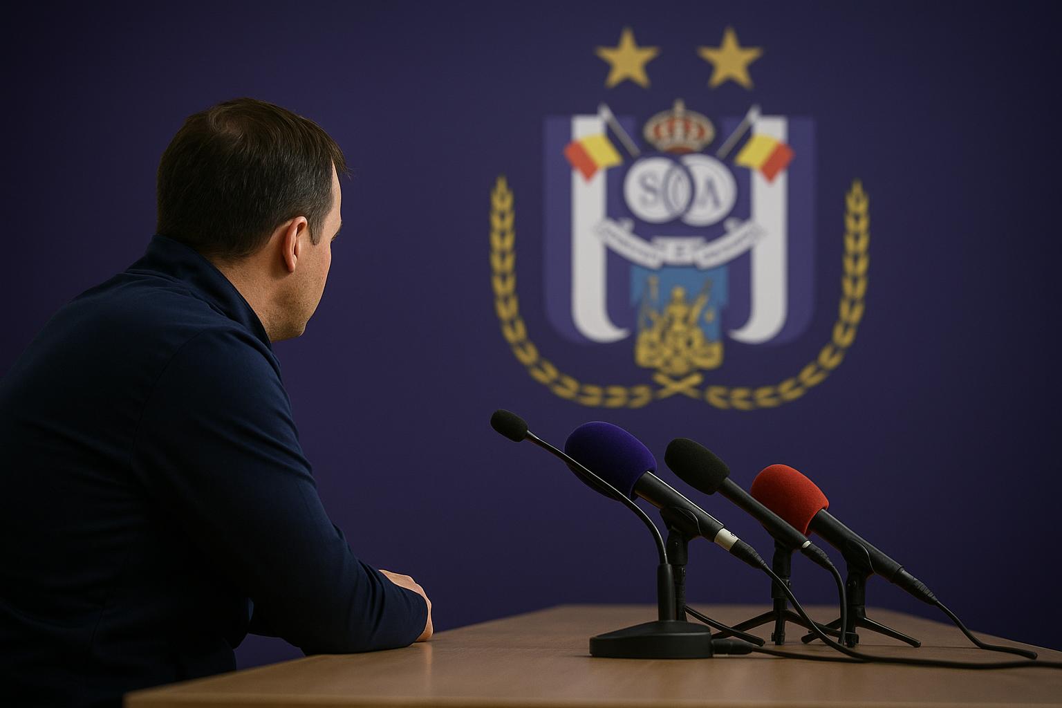 Kadrering rond RSC Anderlecht in een clubcontext tijdens de zoektocht naar een nieuwe coach