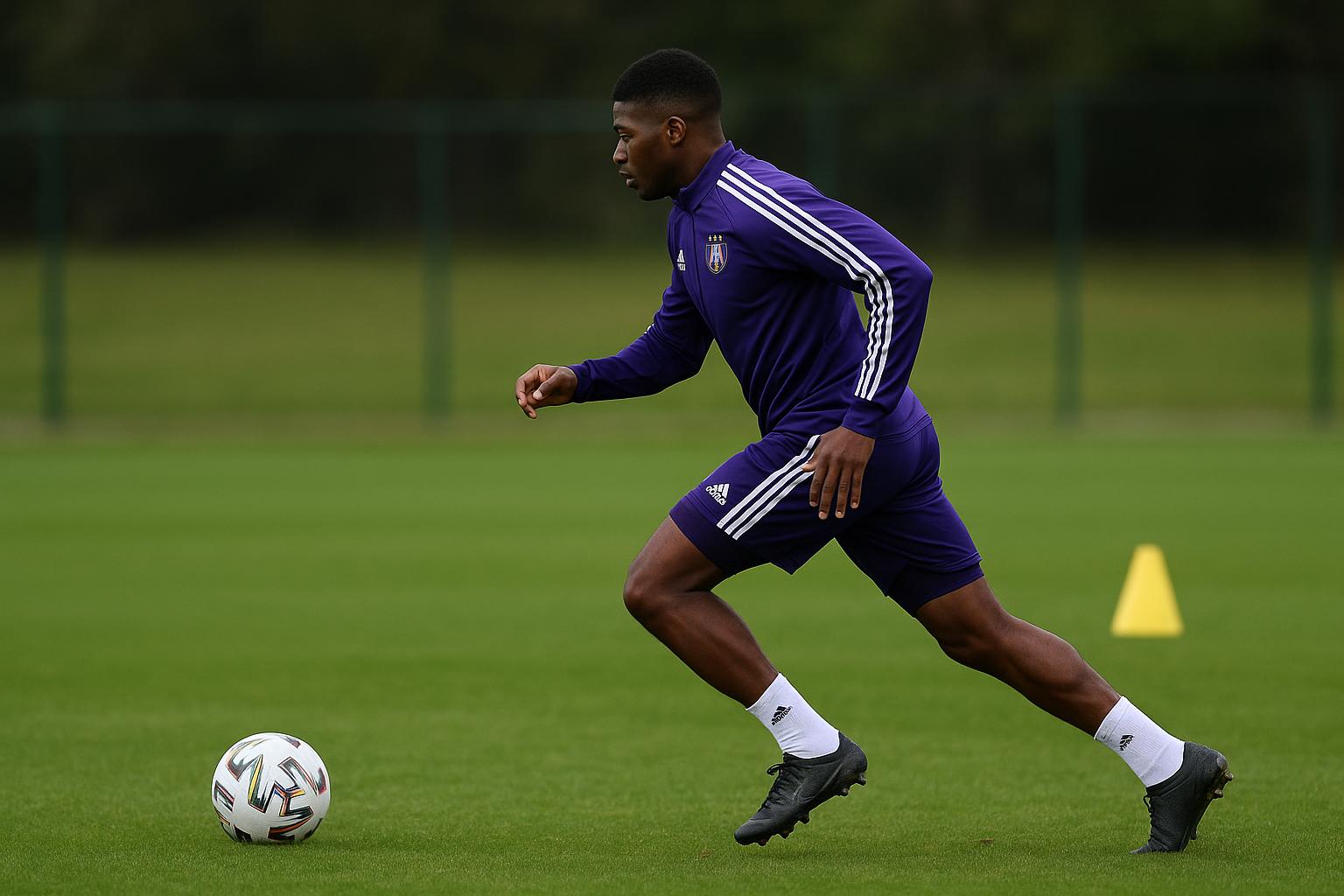 Keisuke Goto in trainingscontext bij RSC Anderlecht
