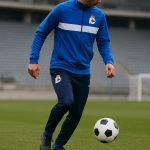 Lucas Noubi in trainingstenue bij Deportivo La Coruña tijdens een oefensessie