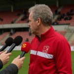 Francky Dury tijdens een interviewmoment als coach van Zulte Waregem