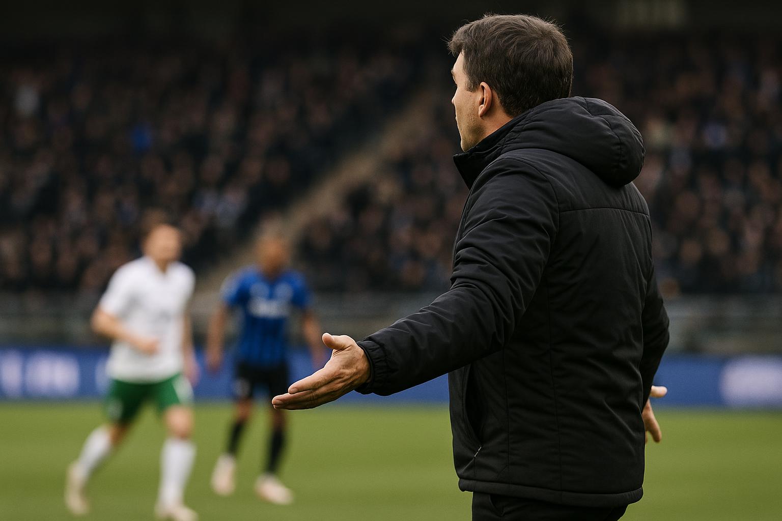 Felice Mazzu langs de zijlijn tijdens Club Brugge tegen OHL
