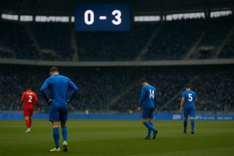 Sfeervol beeld uit Genk tegen Standard in de Cegeka Arena tijdens de 0-3 nederlaag