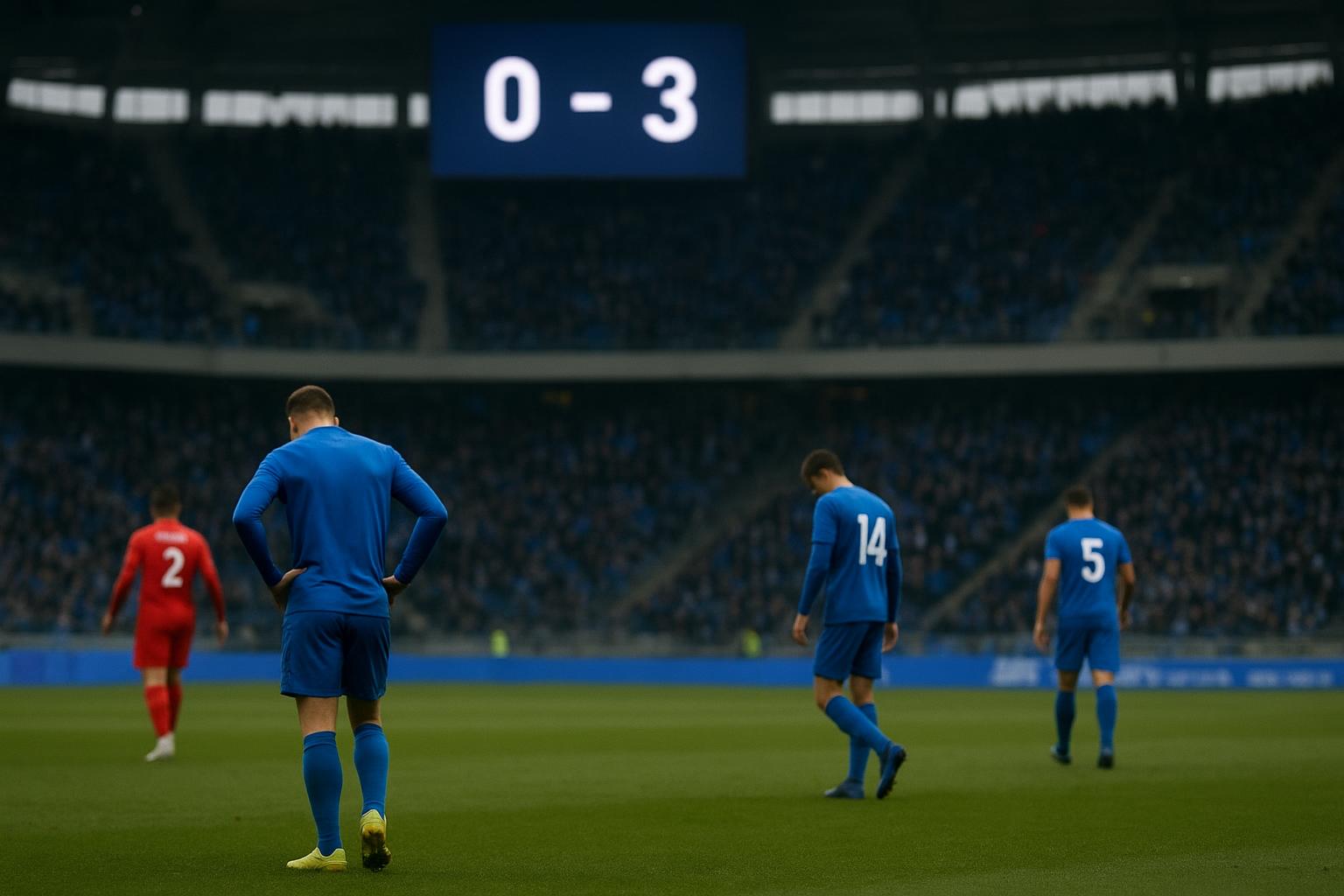Sfeervol beeld uit Genk tegen Standard in de Cegeka Arena tijdens de 0-3 nederlaag