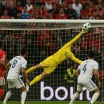 Thibaut Courtois tijdens een Champions League-wedstrijd met Real Madrid