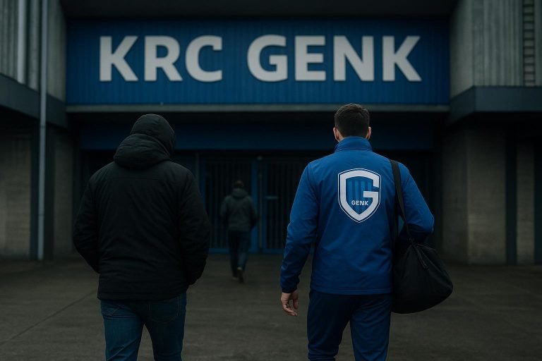 Sfeerbeeld aan de Cegeka Arena van KRC Genk tijdens de wintermercato