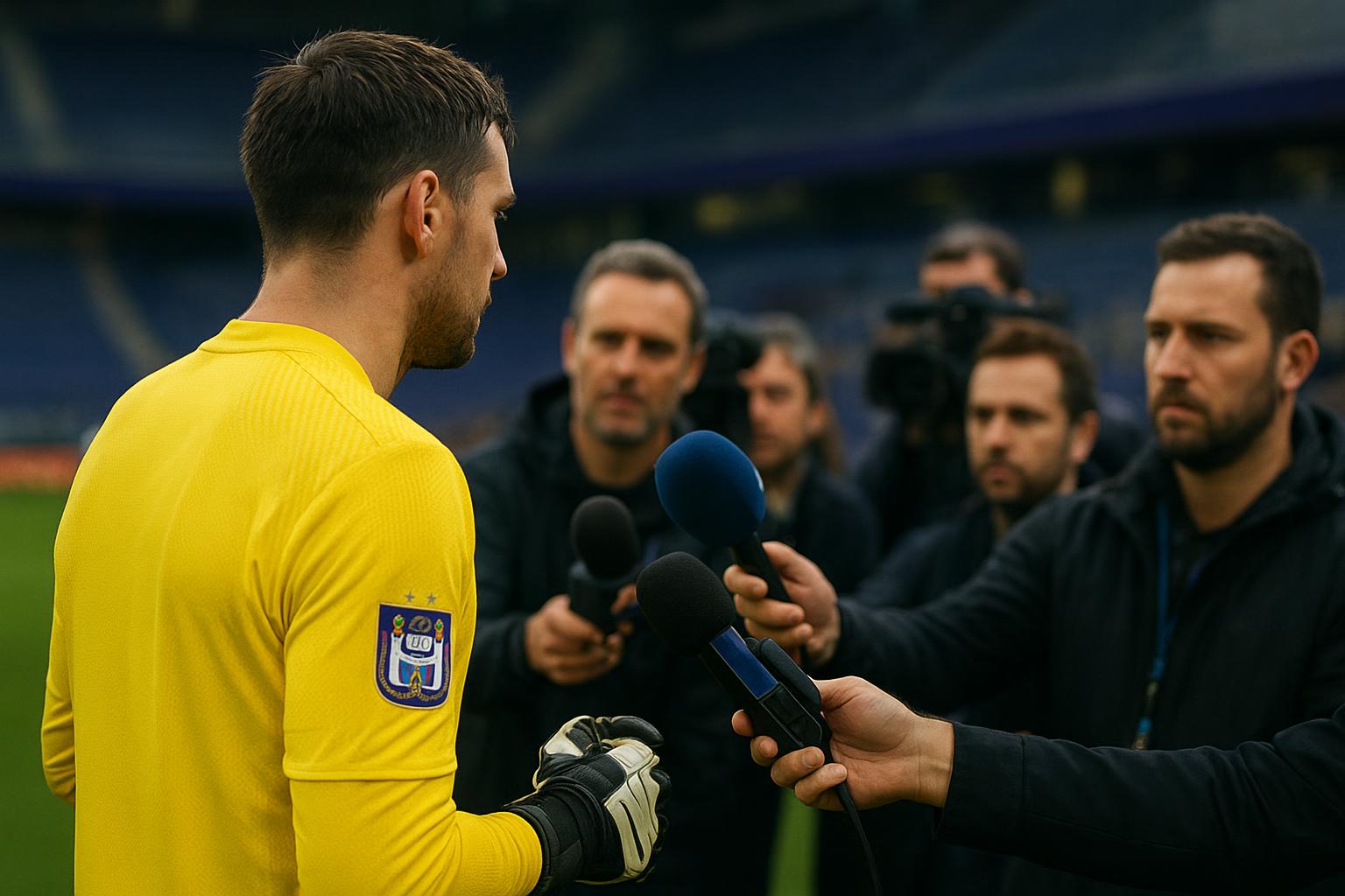 Colin Coosemans van RSC Anderlecht na de wedstrijd tegen Zulte Waregem