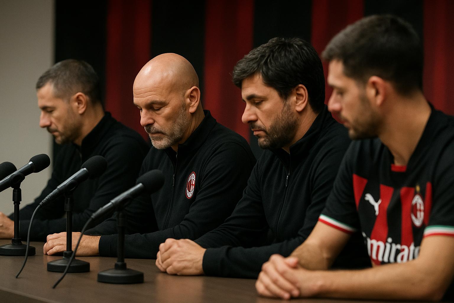 Interim-coach Marco Landucci van AC Milan na de thuisnederlaag tegen Parma in de Serie A