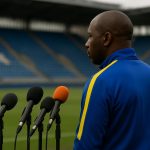 Dick Advocaat tijdens een persmoment als bondscoach van Curaçao