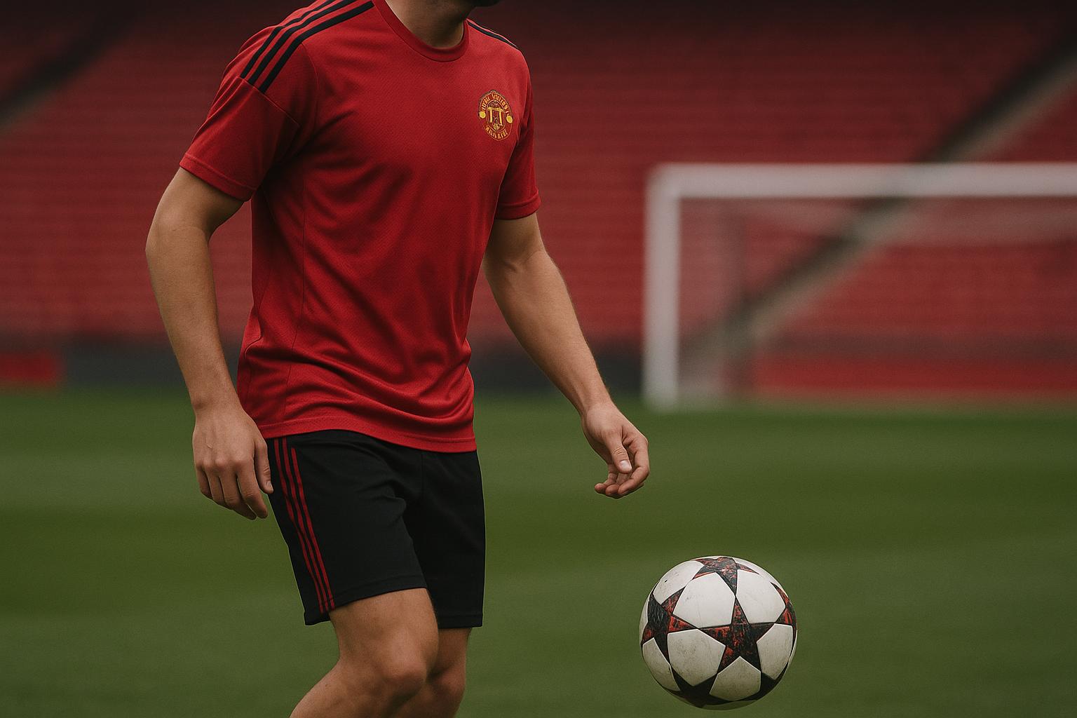 Casemiro in Manchester United-context tijdens een trainingsmoment, zonder herkenbare gezichten.