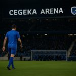 Sfeerbeeld in en rond de Cegeka Arena bij KRC Genk, zonder herkenbare gezichten