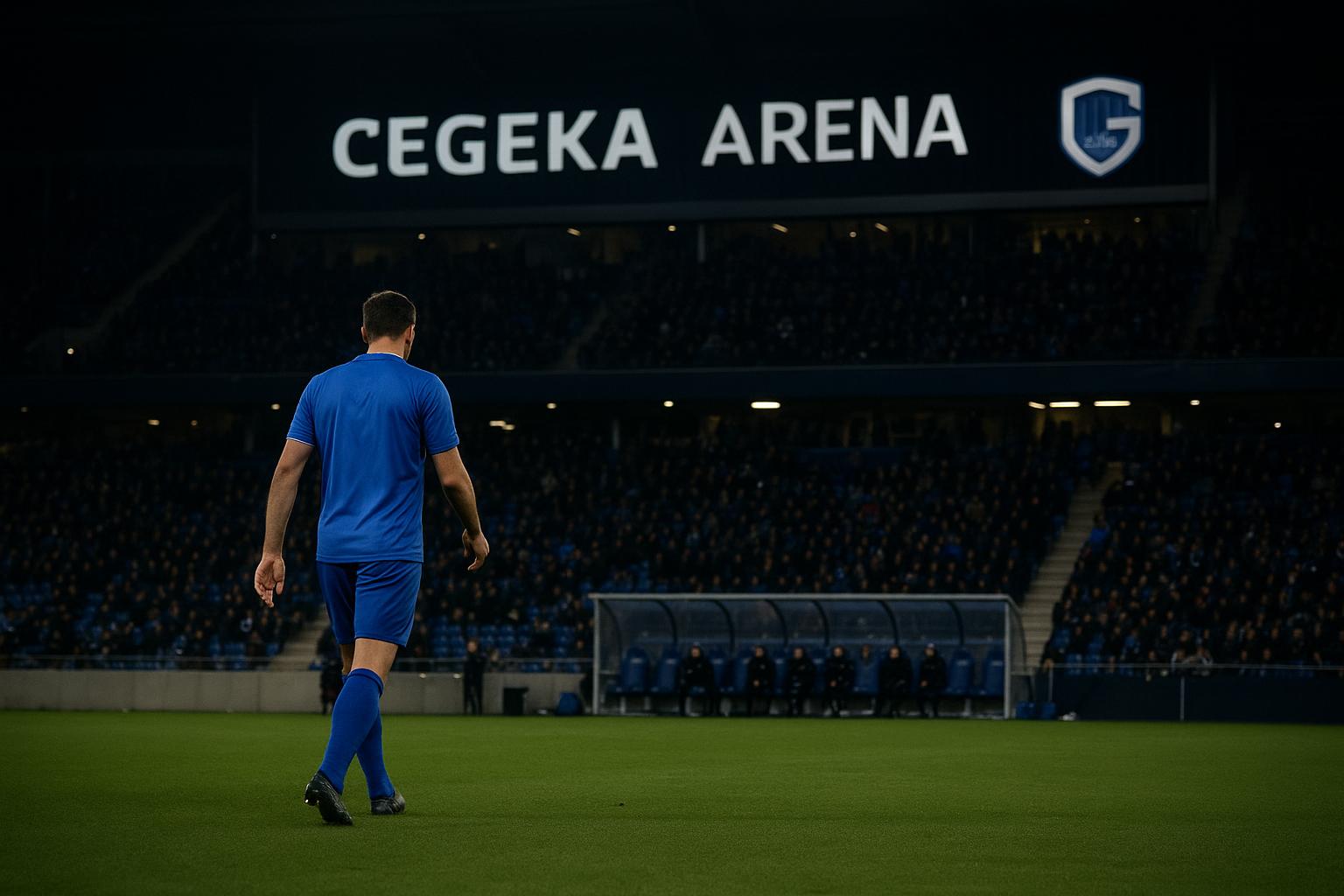 Sfeerbeeld in en rond de Cegeka Arena bij KRC Genk, zonder herkenbare gezichten