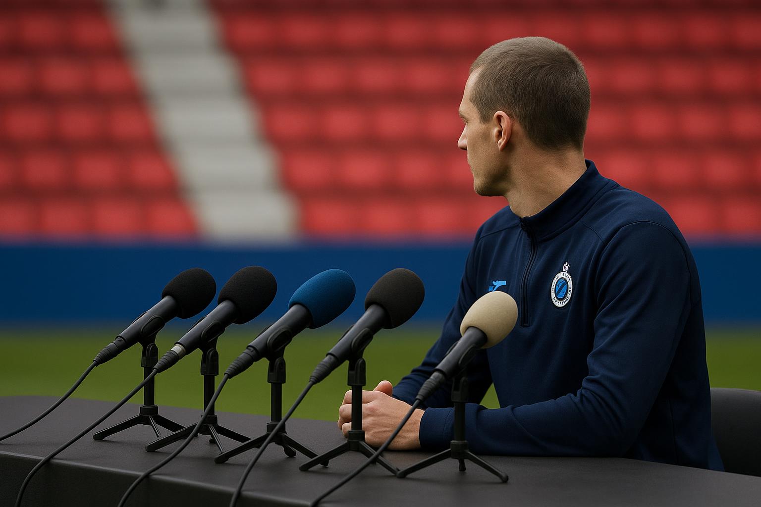 Sfeerbeeld rond de persconferentie van Atlético Madrid in aanloop naar het duel met Club Brugge