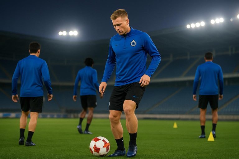 Club Brugge-spelers op training in Madrid in aanloop naar de match tegen Atlético