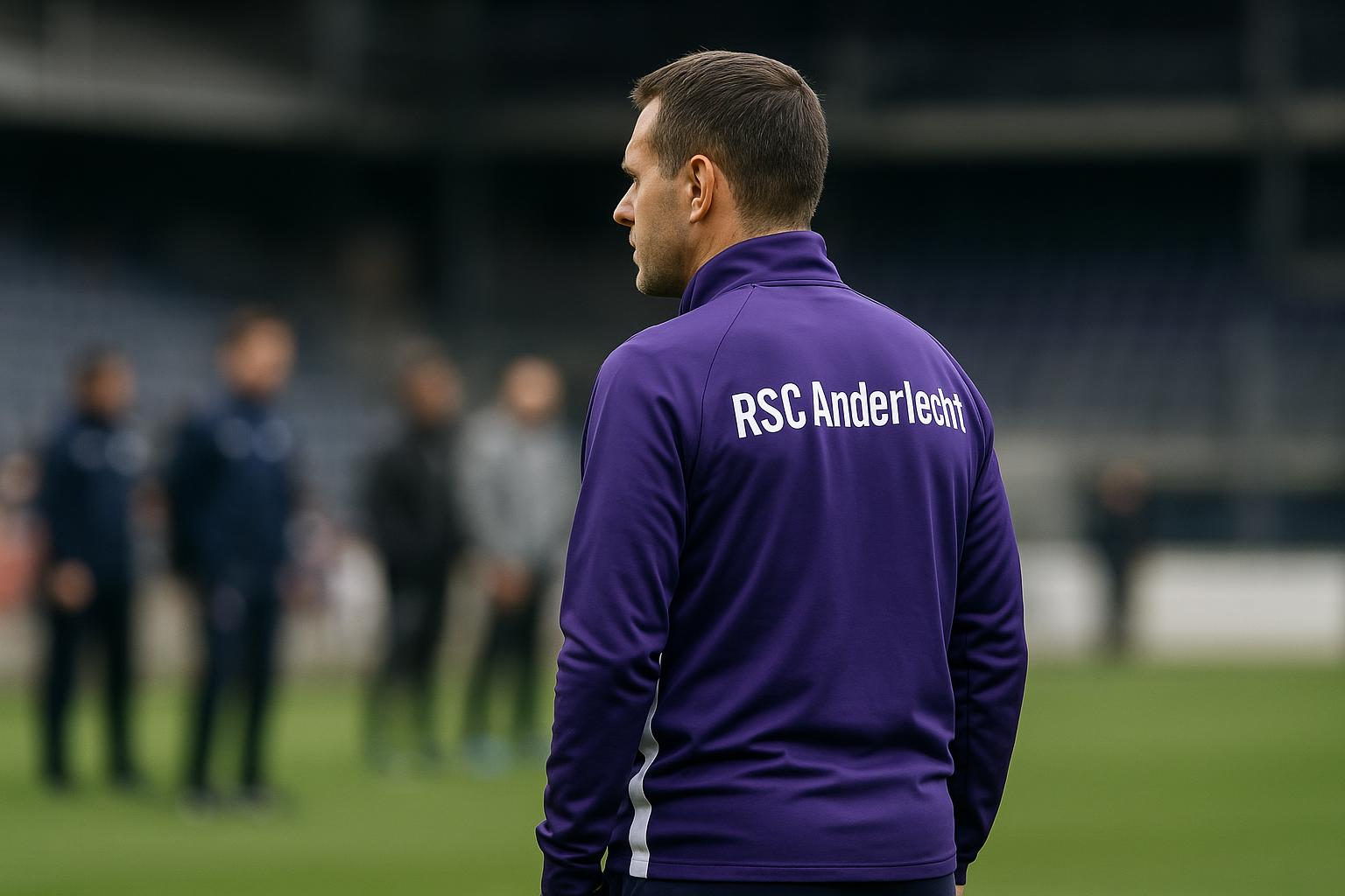 Jérémy Taravel langs de zijlijn bij Anderlecht in het Lotto Park