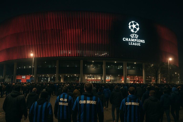 Sfeerbeeld van het Riyadh Air Metropolitano in Madrid voorafgaand aan Atlético tegen Club Brugge