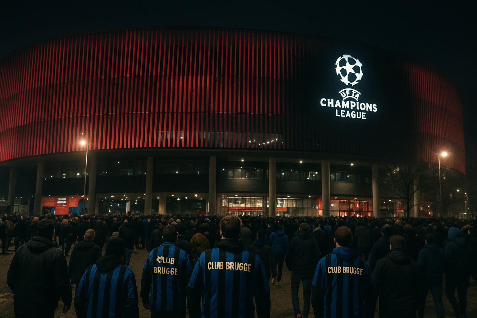Sfeerbeeld van het Riyadh Air Metropolitano in Madrid voorafgaand aan Atlético tegen Club Brugge