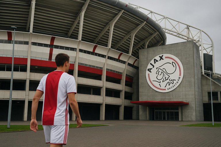 Omgeving van de Johan Cruijff ArenA in Amsterdam als illustratie bij het financiële nieuws van Ajax.