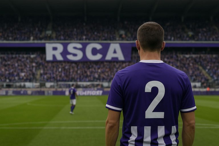 Sfeerbeeld rond het stadion van RSC Anderlecht in paars-witte context