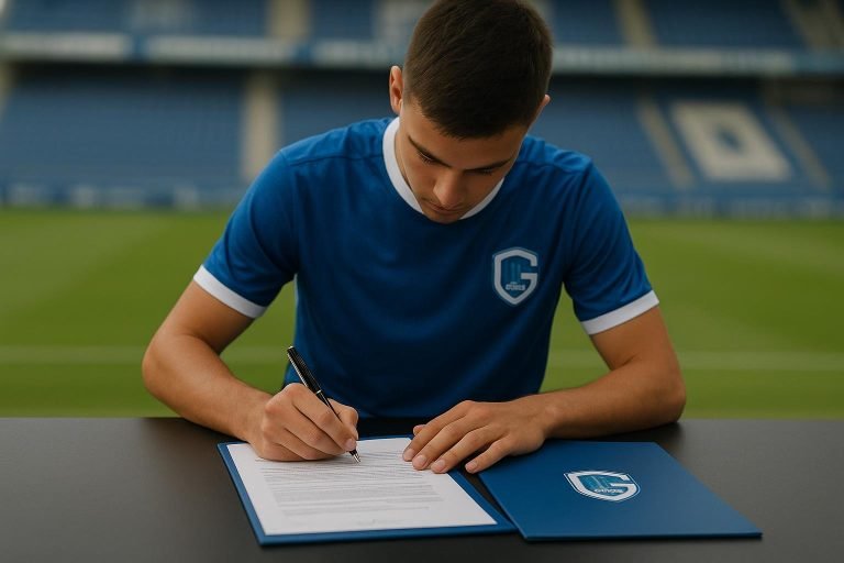 Sfeerbeeld van KRC Genk rond jeugdopleiding en contractnieuws