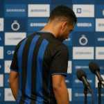 Simon Mignolet van Club Brugge reageert na de match tegen Atlético Madrid