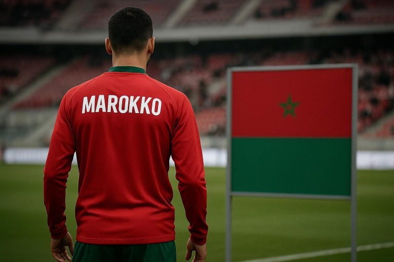 Walid Regragui langs de zijlijn als bondscoach van Marokko