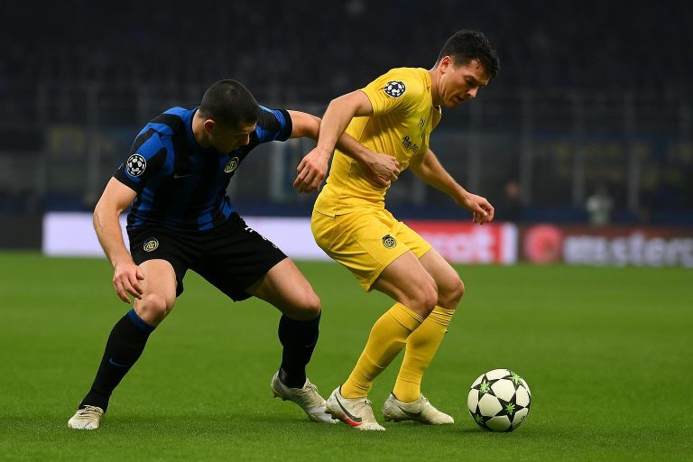 Spelmoment in het Stadio Giuseppe Meazza tijdens Internazionale tegen Bodø/Glimt
