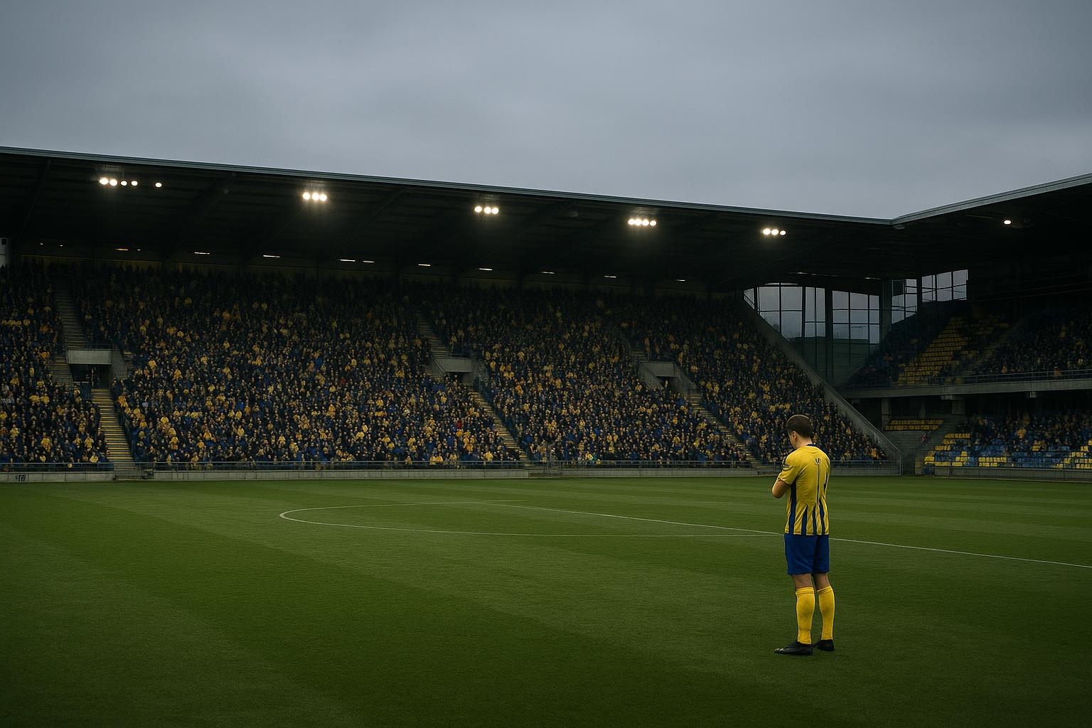Sfeershot in het stadion van STVV op Stayen tijdens een wedstrijd