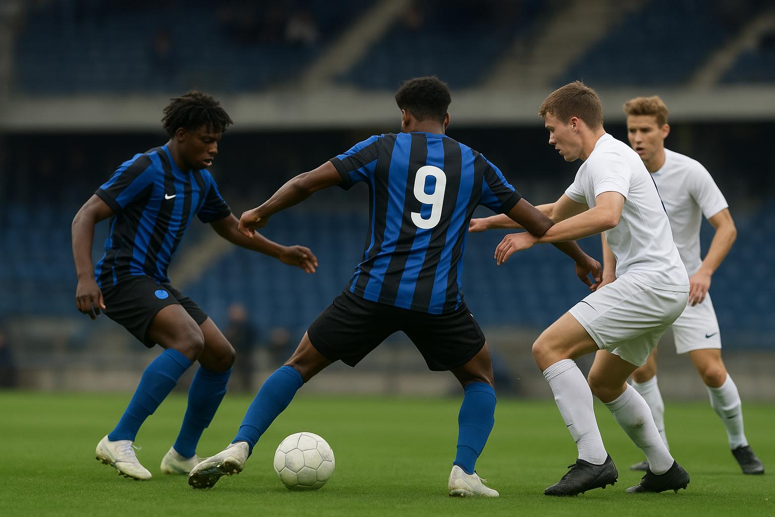 Spelers van Club NXT tijdens een Youth League-wedstrijd