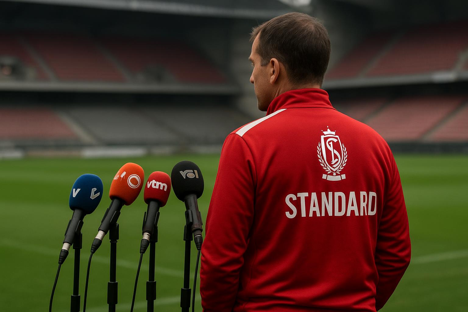 Vincent Euvrard langs de zijlijn bij Standard tijdens een competitiewedstrijd