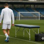 Trainingomgeving bij Real Madrid met focus op medische omkadering, zonder herkenbare gezichten