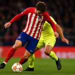 Alexander Sorloth in wedstrijdactie voor Atlético Madrid