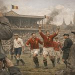 Sfeerbeeld Olympisch Stadion Antwerpen 1920 tijdens de olympische voetbalfinale