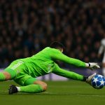 Thibaut Courtois in actie als doelman van Real Madrid in de Champions League