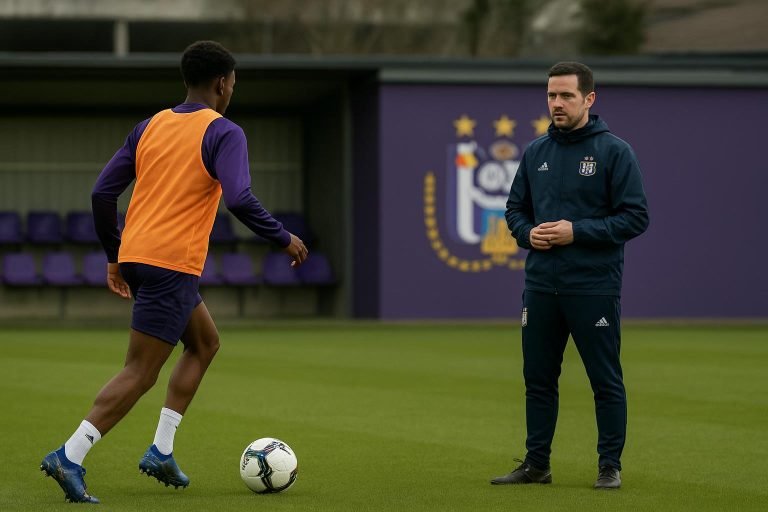 Sfeermoment rond RSC Anderlecht terwijl de club een transferdossier opvolgt