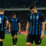 Spelers van Club Brugge druipen teleurgesteld af na uitschakeling in de Champions League