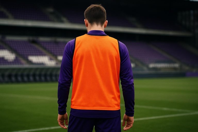 Coba Da Costa in Anderlecht-outfit langs de zijlijn in het Lotto Park