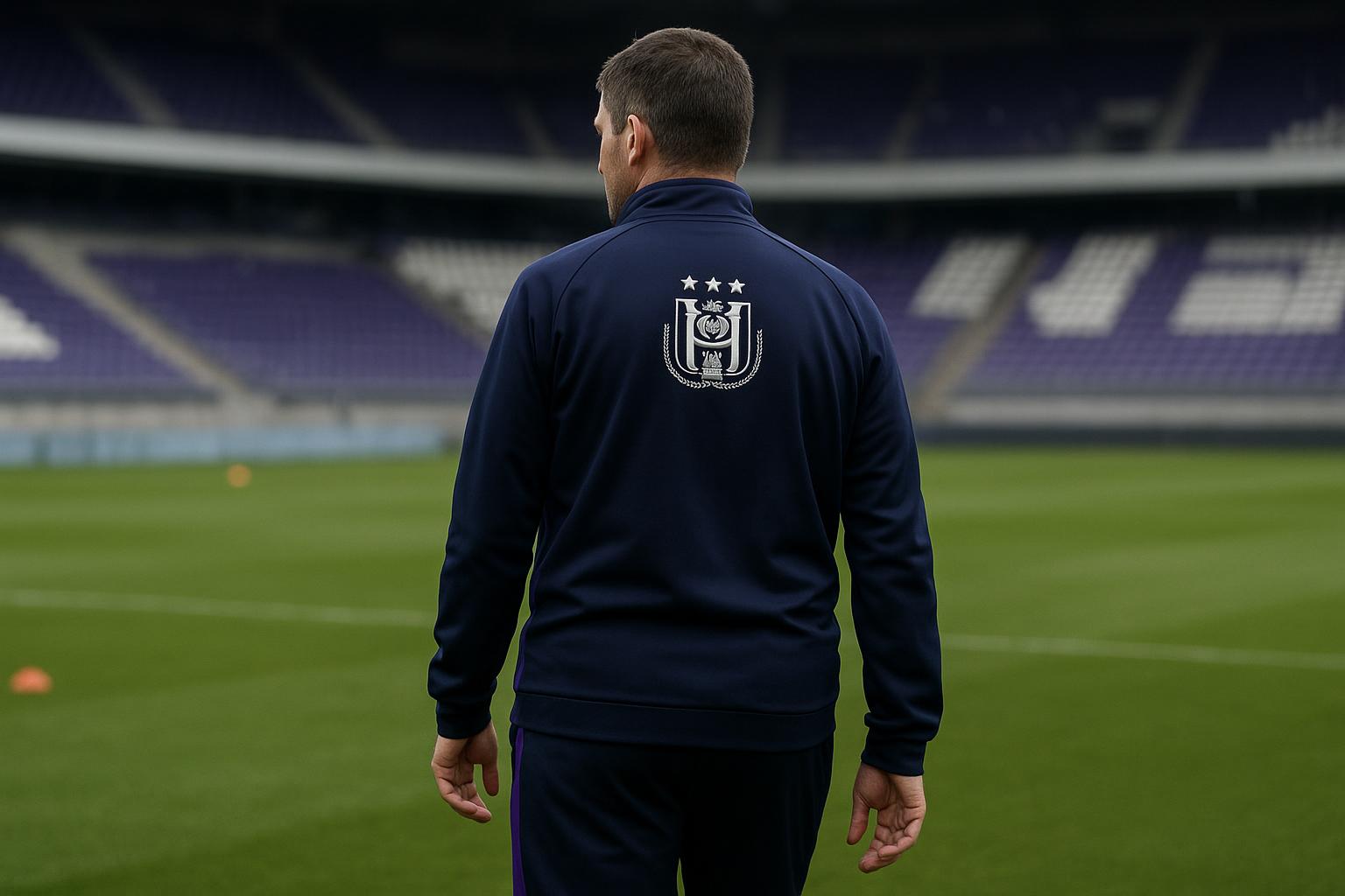 Jรฉrรฉmy Taravel in Anderlecht-context tijdens een trainings- of bankmoment