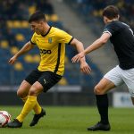 Amando Lapage in actie in het shirt van KVC Westerlo tijdens een wedstrijd