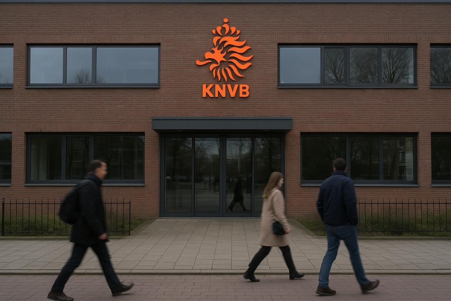 Exterieur van het gebouw van de KNVB in Zeist in een neutrale context